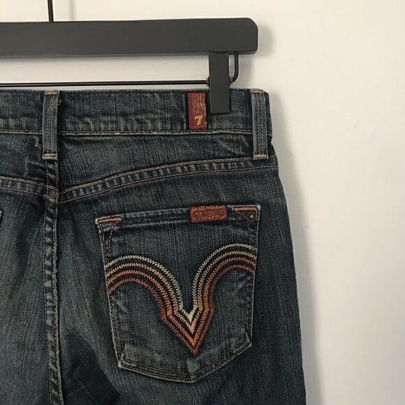 7 for all mankind straight raw leg hem rainbow - Picture 7 of 7